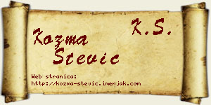 Kozma Stević vizit kartica